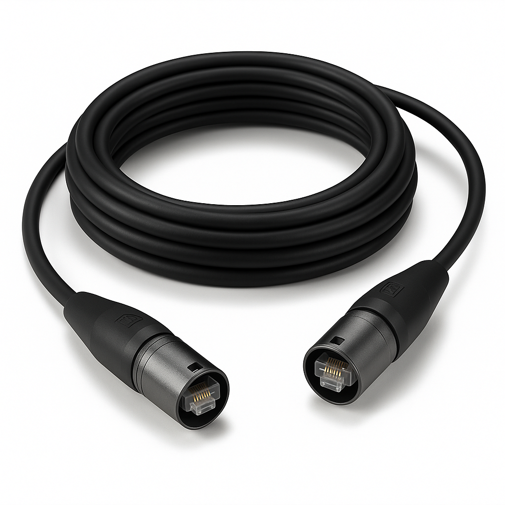 Van Damme TourCat Cat 6A EtherCon Cable(Neutrik-TOP range) – Assembled by Netflex  - Customisable Logo & Colour Code