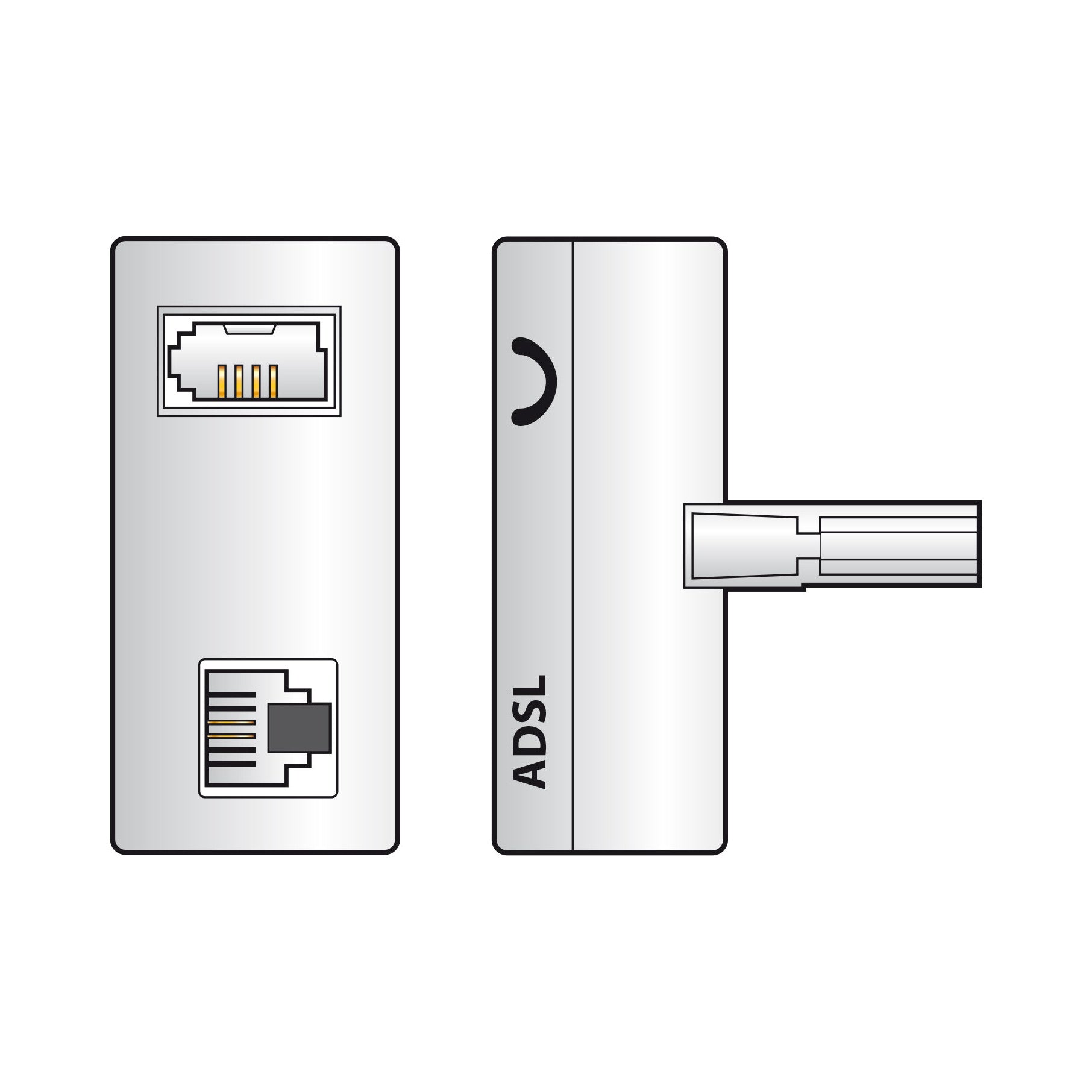 AV:Link ADSL Microfilter, BT Plug to BT Socket with RJ11 Socket, RJ14, BT431A