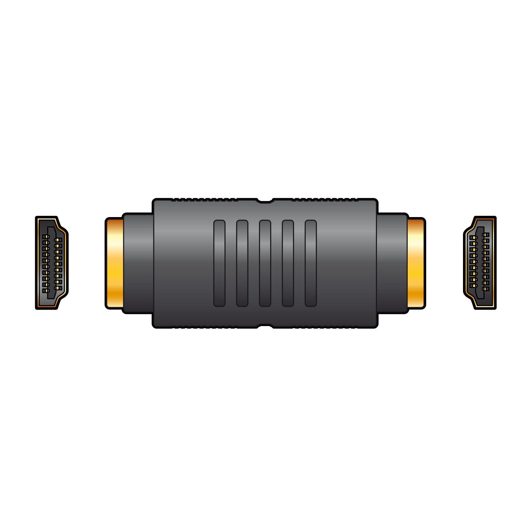AV:Link 4K UHD HDMI Coupler Adapter Female Socket to Socket, Gold Plated