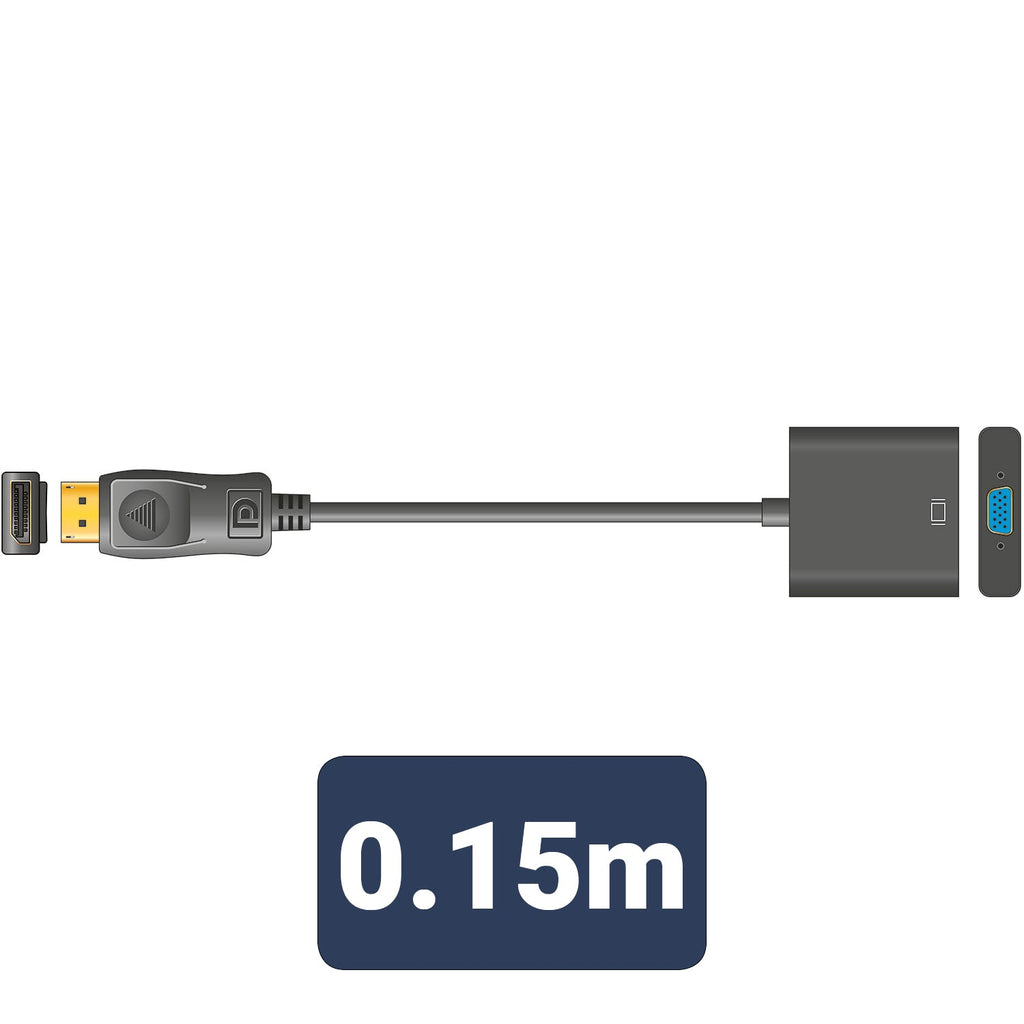AV:Link Display Port Plug to VGA Socket Video Monitor Adapter Converter