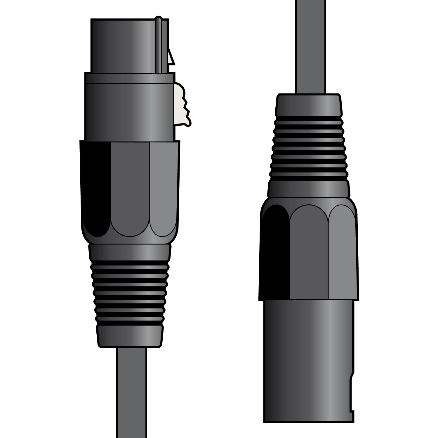 Citronic XLR Male to XLR Female Microphone Audio Lead 1.5m