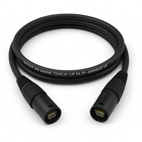 Van Damme TourCat Cat 6A EtherCon Cable(Neutrik) – Assembled by Netflex  - Customisable Logo & Colour Code