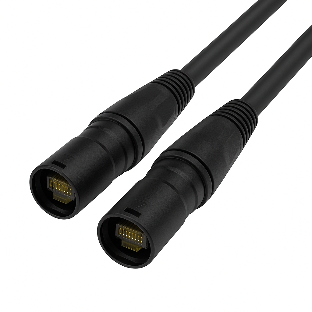 Van Damme TourCat Cat 6A EtherCon Cable(Rean)– Assembled by Netflex - Customisable Logo & Colour Code