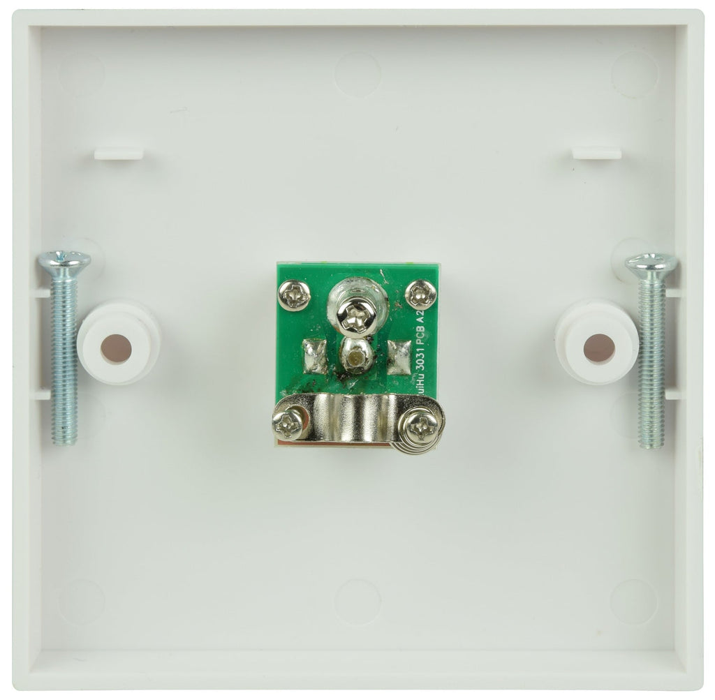AV:Link Single Plastic TV Aerial Coaxial Wall Plate White